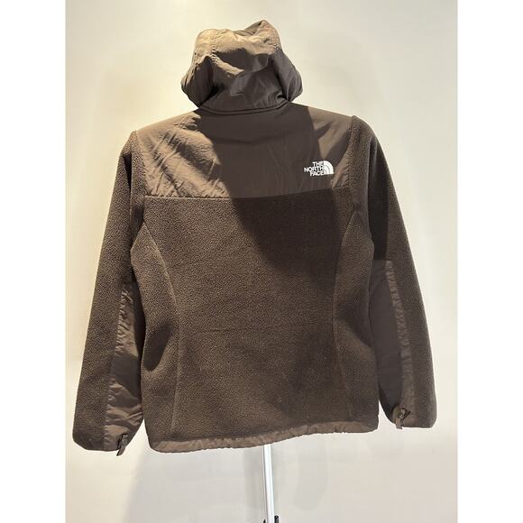 The North Face Womens Size S Brown Fleece Hooded Jacket Full Zip - Picture 2 of 3